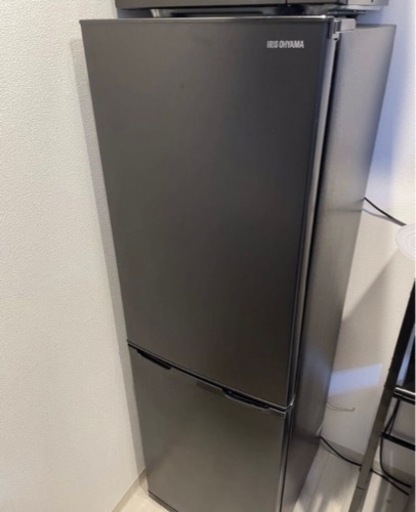 【※手渡し※】アイリスオーヤマ IRSE-16A-B 162L 2ドア冷凍冷蔵庫 2020年製 新品未使用 黒 冷蔵庫