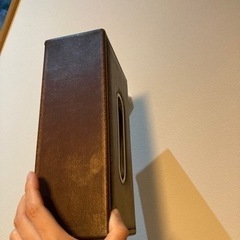 レザー調　ティッシュケースの画像