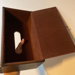 レザー調　ティッシュケースの画像