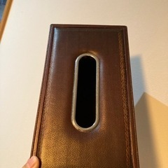 レザー調　ティッシュケースの画像