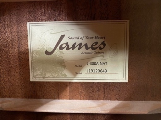 【愛品館 江戸川店】James（ジェームス）アコーステック ギター ID:125-010924-007
