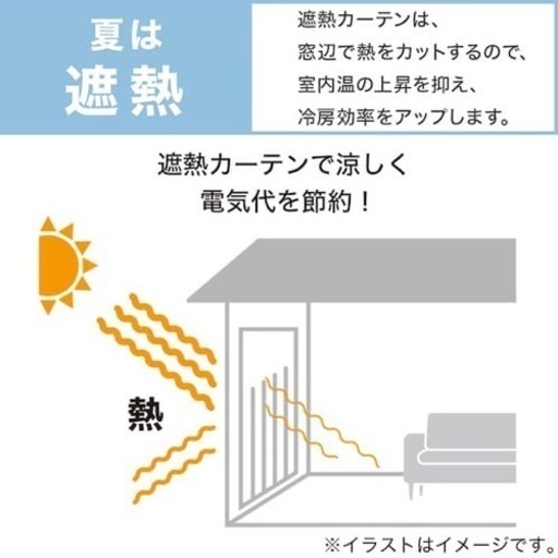 ニトリ　新品未使用！裏地付きカーテン　リトア(アイボリー) 早い者勝ち