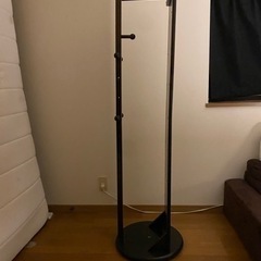 姿見(回転式,ハンガーラック付き)