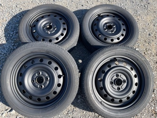 【美品】キャスト　純正　14インチ　タイヤホイールセット　マットブラック