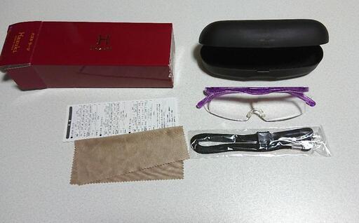 Hazuki ハズキルーペ ラージ 1.6倍 クリアレンズ  首から下げるストラップ付き 首掛け付き  ニューパープル