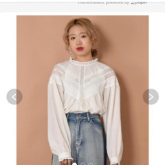 美品 wclosetダブルクローゼットレースブラウスの画像