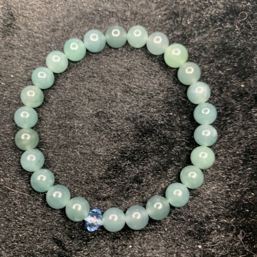 本翡翠ブレスレット　グァテマラ産　氷種ヒスイ