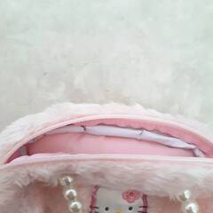 ピンクのふわふわポーチ（ハローキティ）【訳アリ】の画像