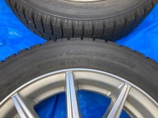 <お取引中> 軽自動車スタッドレスタイヤ ホイール付き4本セットトーヨー タイヤ 155/65r14