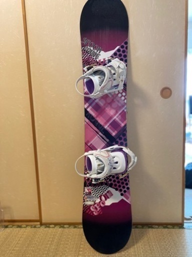 スノーボード板 レディース SPOON ビンディング付き