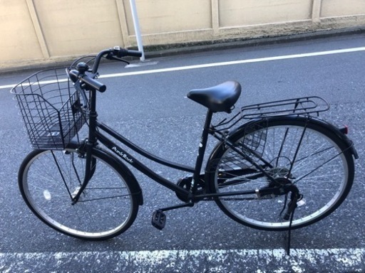 6段ギア付き　自転車　オートライト　鍵2個　カゴ付き