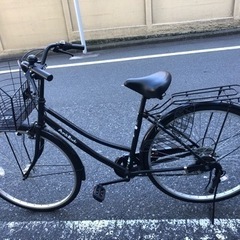 6段ギア付き 自転車 オートライト 鍵2個 カゴ付き