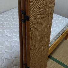 籘の３連衝立ての画像