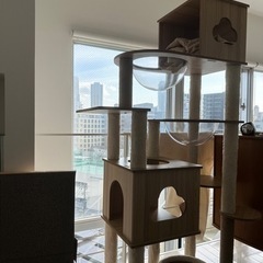 Yilucess 猫タワー 木製 キャットタワー 