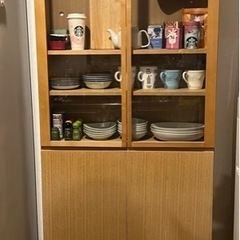 無印良品 カップボード 食器棚 タモ材