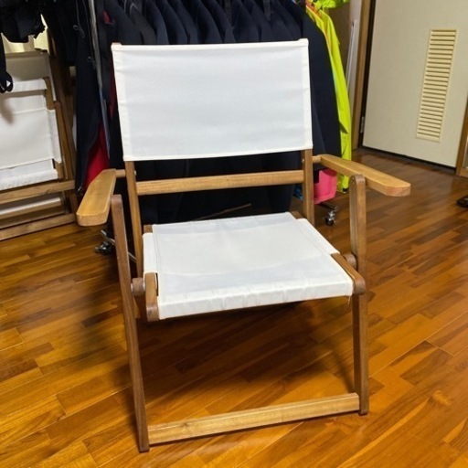 【美品】ニトリ　木製折りたたみローチェア