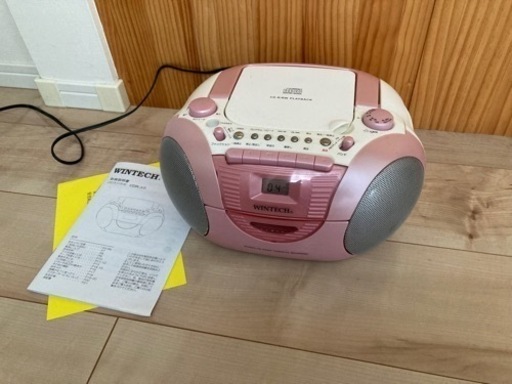 WINTECH CDラジカセ CDR-A5 ピンク！取り引き期限あり！　お手数ですが、プロフィールをご確認ください。