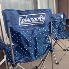 Coleman チェア　ネイビー　キャンプ用チェア　2点セットの画像