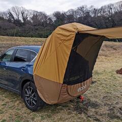 車中泊やキャンプに！ハッチバック用タープ（メッシュ付き）