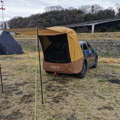 車中泊やキャンプに！ハッチバック用タープ（メッシュ付き）の画像