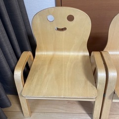 キコリの小イス3脚セット　ヤトミ　木製ベビーチェアーの画像