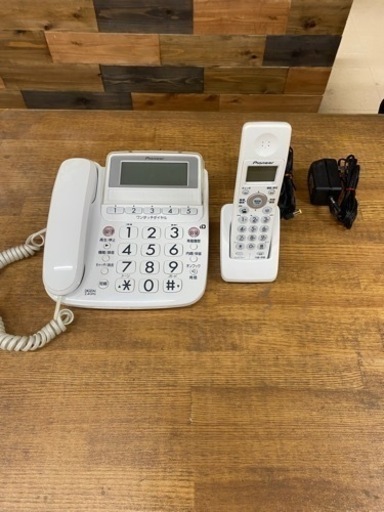 パイオニア　電話機　子機1台付き　TF-EV353D-W