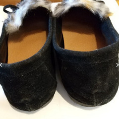 子供用 モカシンシューズ ヒョウ柄ファー 20cmの画像