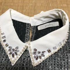 入園式にも♪ブラウス×ニットビジューで可愛いトップス♪の画像