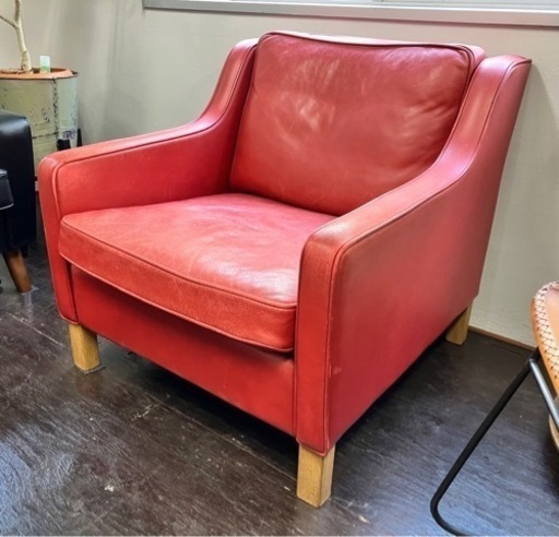 ヴィンテージ　ソファ　本革　1人用