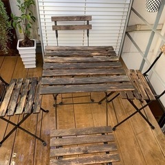 IKEA TÄRNÖ テルノー テーブル＆チェア2脚 屋外用, ...
