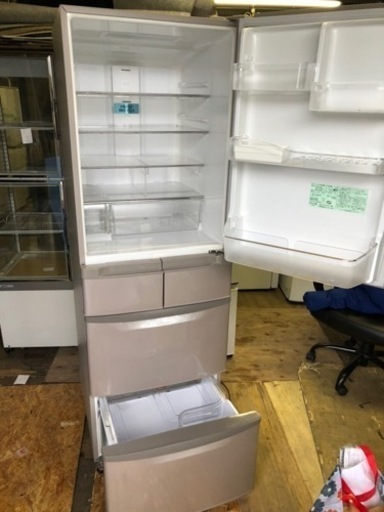 5k以内配送無料　保証付き 日立 HITACHI R-S42CM-T [冷凍冷蔵庫 (415L・右開） 5ドア ソフトブラウン]