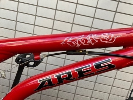 【中古】BMX 赤色　ハンドル永久回転