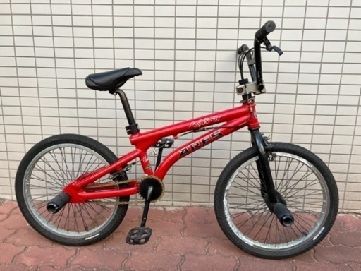 【中古】BMX 赤色　ハンドル永久回転