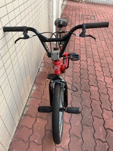 【中古】BMX 赤色　ハンドル永久回転