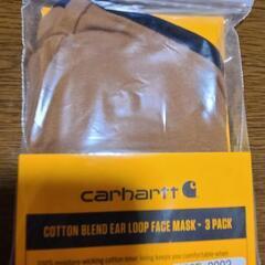 新品未開封品 carhartt マスク 3枚セット ブラウン 綿...