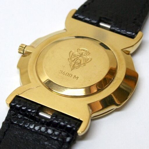 GUCCI 腕時計 3400 M ゴールド系ベゼル アイボリー系文字盤 メンズ クオーツ式 2針 純正尾錠 グッチ 新品電池交換済み 