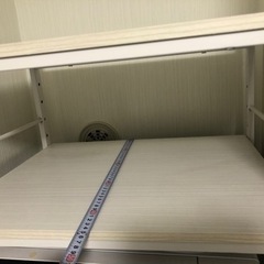 冷蔵庫上、電子レンジラック（白）の画像