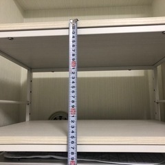 冷蔵庫上、電子レンジラック（白）の画像