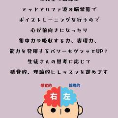 ＜出張レッスン伺います！＞ボイス・ボーカルトレーニング♪の画像