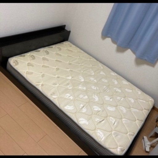 ダブルベッド　マットレス　ベッドフレーム　セット