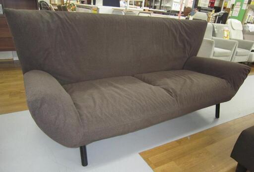 R530 高級 国産 HUKLA/フクラ 2.5P布ソファ、カバーリング、幅195cm 美品