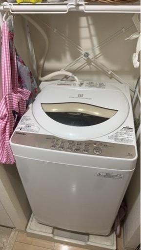 【受け渡しの方が決まりました】一人暮らし用5kg TOSHIBA洗濯機
