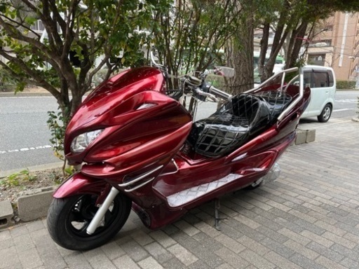 【YAMAHAマジェスティーc】 LEDフルエアロカスタム　四発スピーカー付き