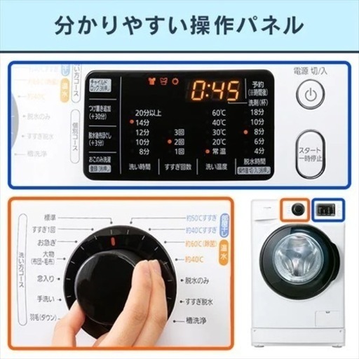 ドラム式洗濯機 8.0kg ホワイト FL81R-W