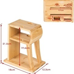 竹製◎包丁立て 包丁立てスタンド ナイフブロック 6本 包丁ラック の画像