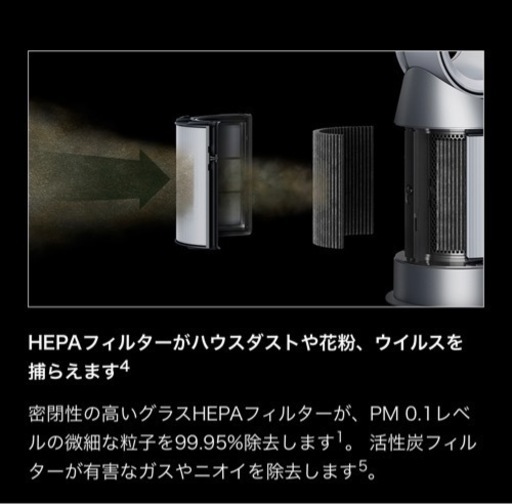 Dyson Purifier Hot+Cool™空気清浄ファンヒーター ホワイト／シルバー 
