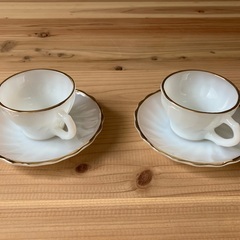 ファイヤーキング　カップ＆ソーサー2客セット　ビンテージの画像
