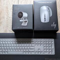 ★新品未開封★ オシャレ高機能HP キーボード、マウス、Webカメラ3点セット！の画像