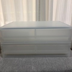 3月6日まで　無印良品　ポリプロピレンケース　2個の画像