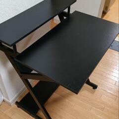 新品7,500円　パソコン机　テーブル　黒　の画像